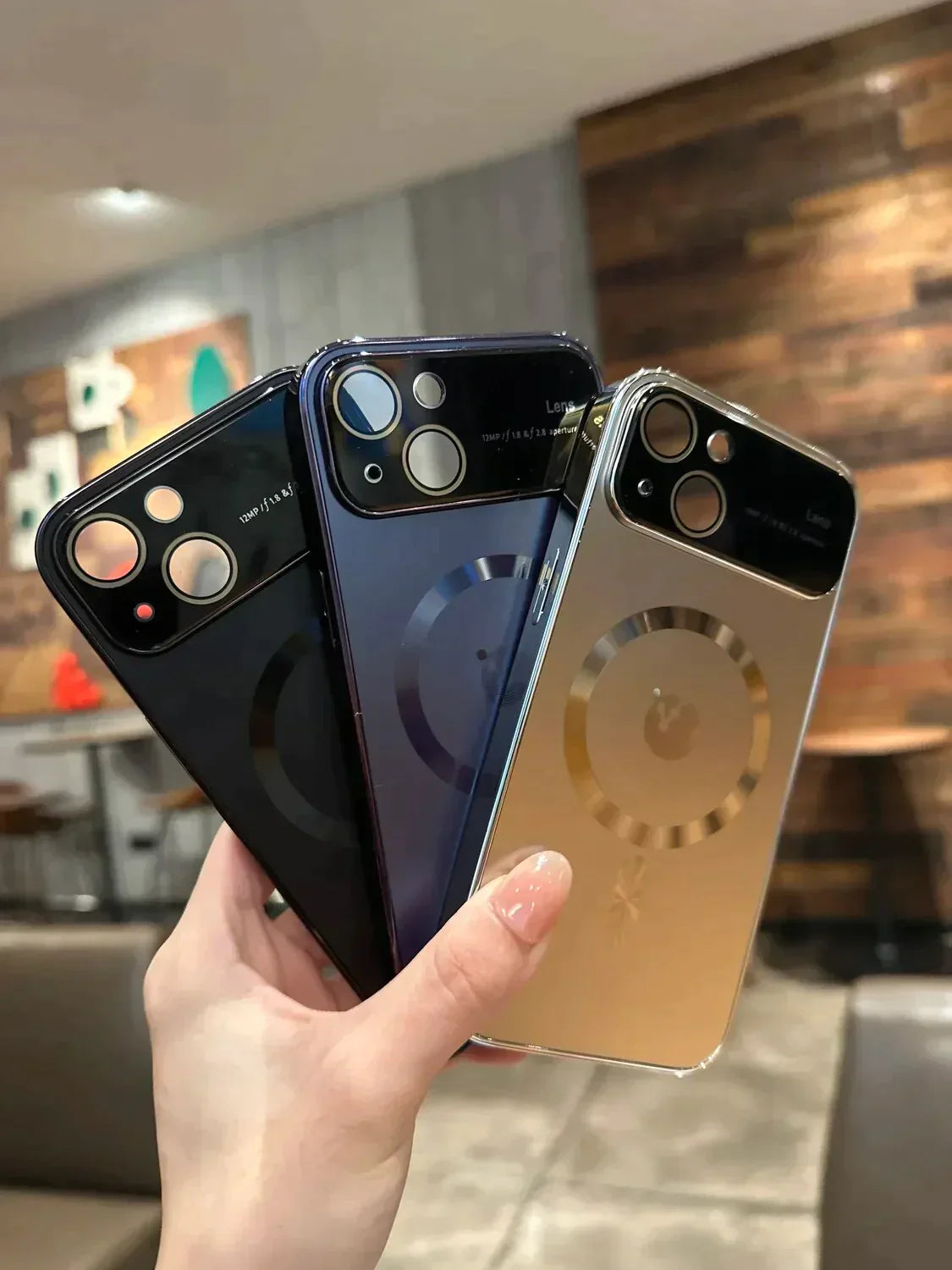 Luxury AG Nano Matte Magnetic Finger Case For iPhone 15 Pro Max