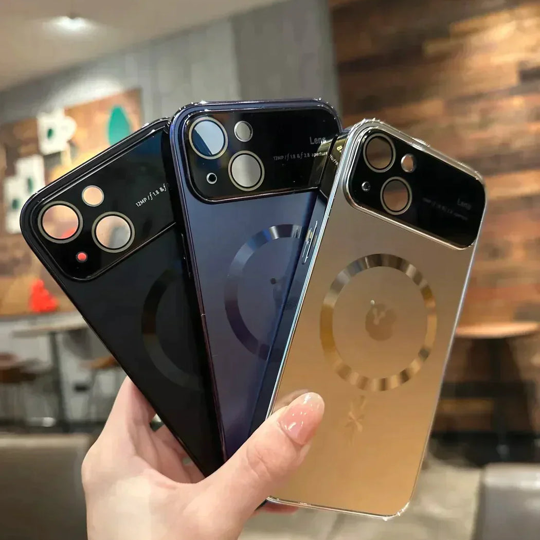 Luxury AG Nano Matte Magnetic Finger Case For iPhone 15 Plus