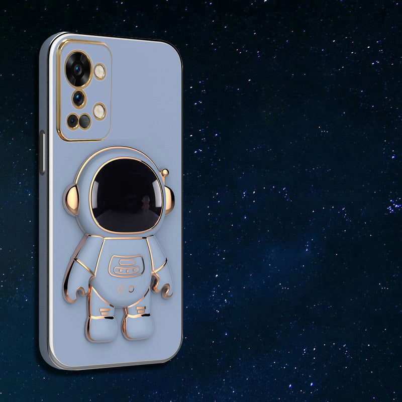 Astronaut Luxurious Gold Edge Back Case For OnePlus Series
