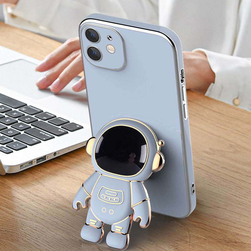 Astronaut Luxurious Gold Edge Back Case For iPhone 12 Pro Max