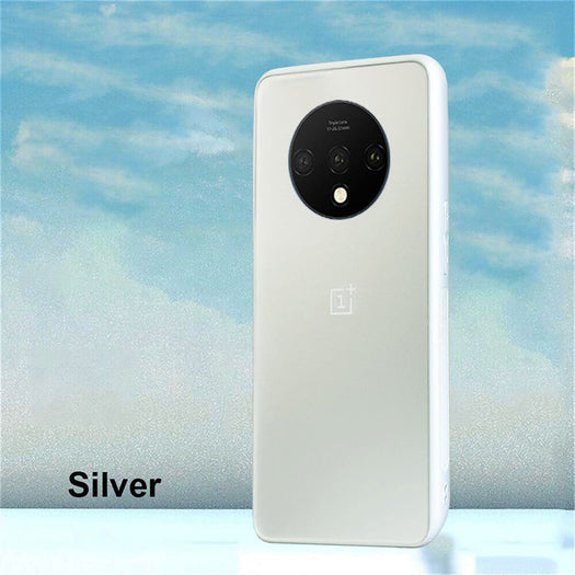 Special Edition Matte Finish Silicone Glass Back Case For Oneplus 7T - Premium Cases