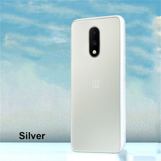 Special Edition Matte Finish Silicone Glass Back Case For Oneplus 7 - Premium Cases