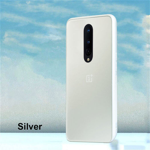 Special Edition Matte Finish Silicone Glass Back Case For Oneplus 8 - Premium Cases