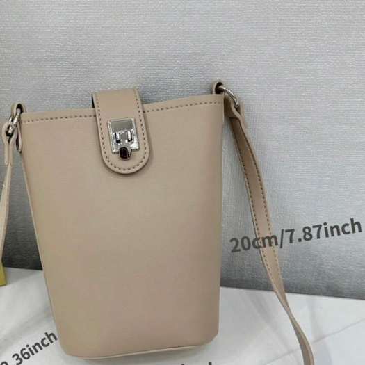 Luxury Leather Minimalist Bucket Handbag For Female