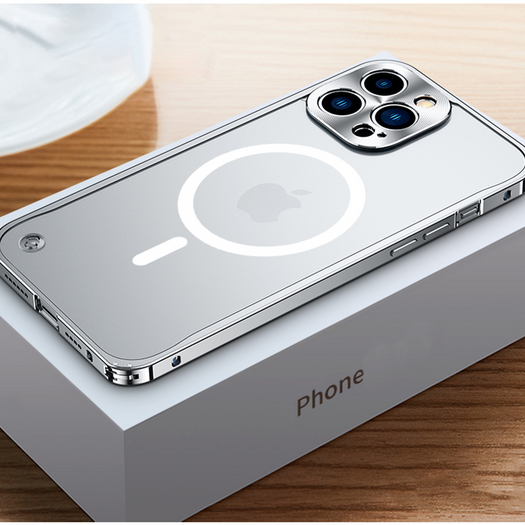 Premium Clear MagSafe Armor Metal Lens Bumper Back Case for iPhone 13 Pro Max