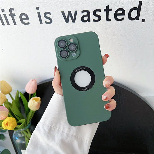 Luxury Matte Polycarbonate Logo Visiblility Case For iPhone