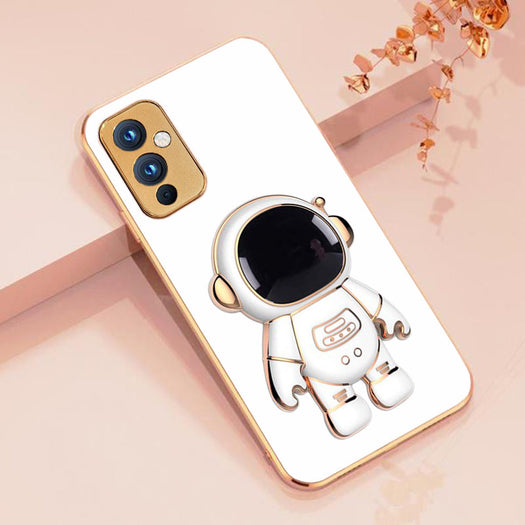 Astronaut Luxurious Gold Edge Back Case For Oneplus 9
