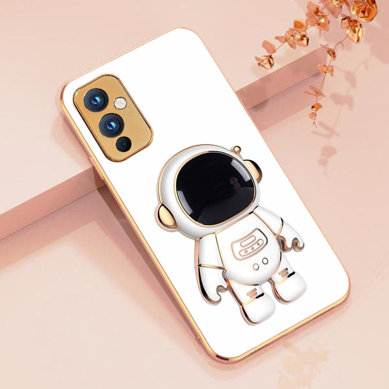 Astronaut Luxurious Gold Edge Back Case For Oneplus 9