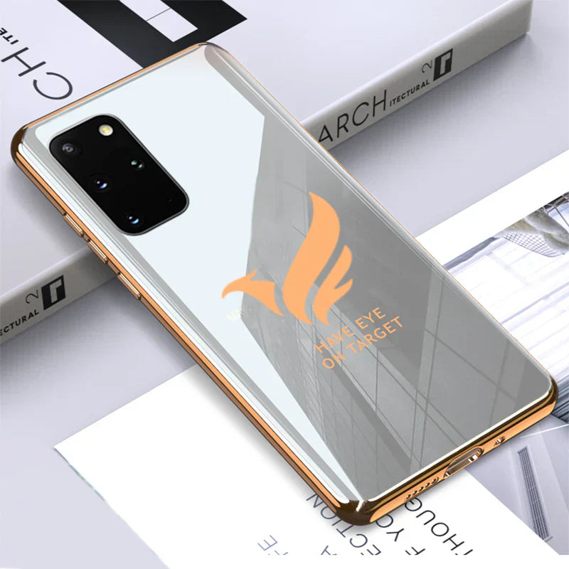Luxury Golden Edges Bird Glass Back Case For Samsung Galaxy Note 10 Lite