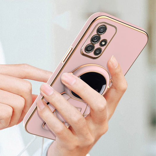 Astronaut Luxurious Gold Edge Back Case For Samsung Galaxy M51