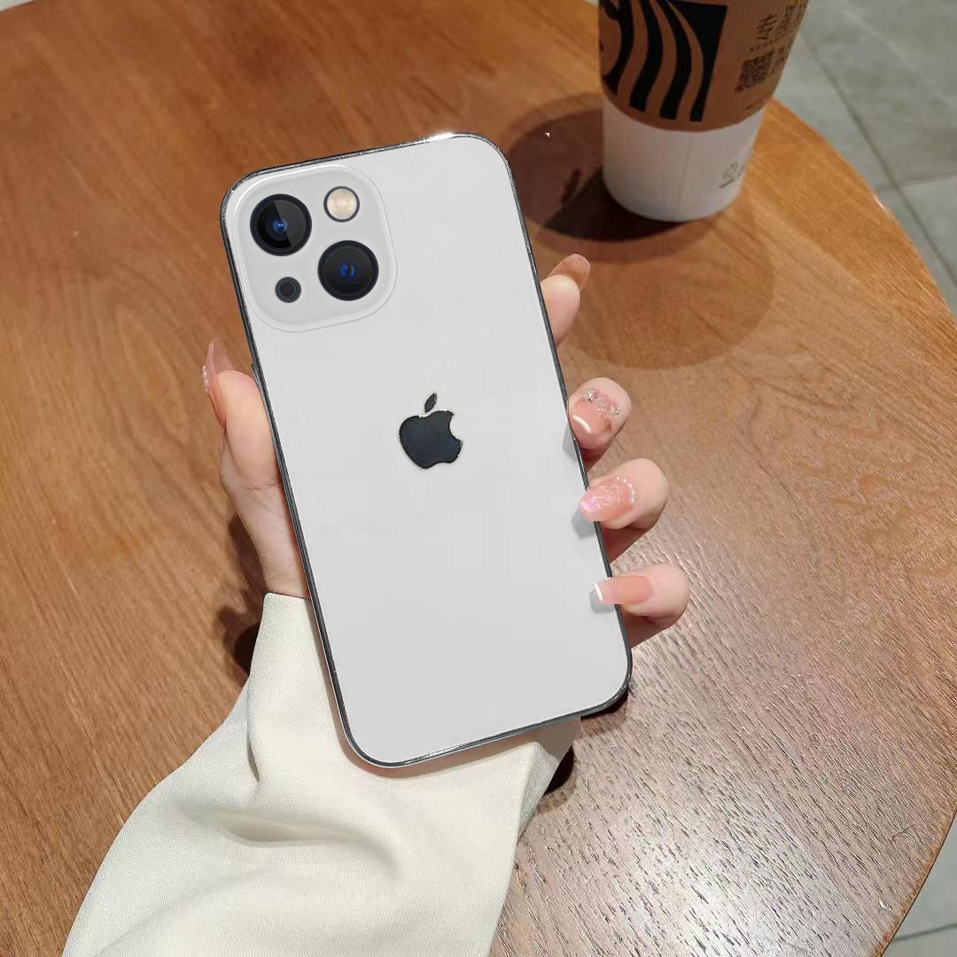 Orignal Glossy Premium Glass Back Case For iPhone 13