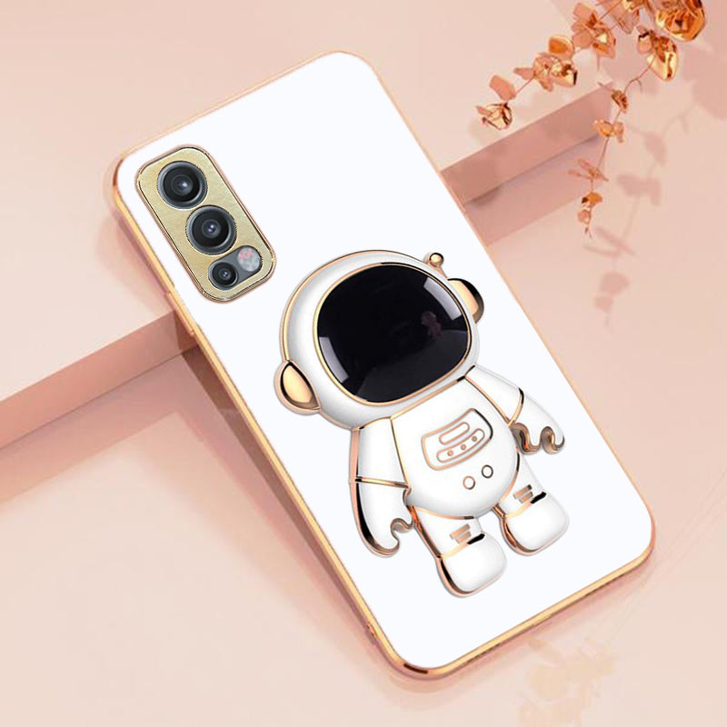 Astronaut Luxurious Gold Edge Back Case For Oneplus Nord 2