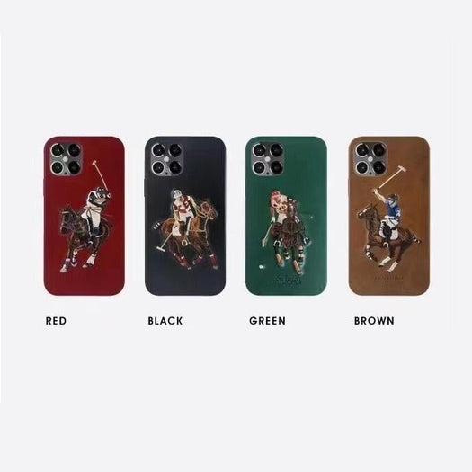 Santa Barbara Jockey Series Genuine Leather Case For iPhone 13 - planetcartonline