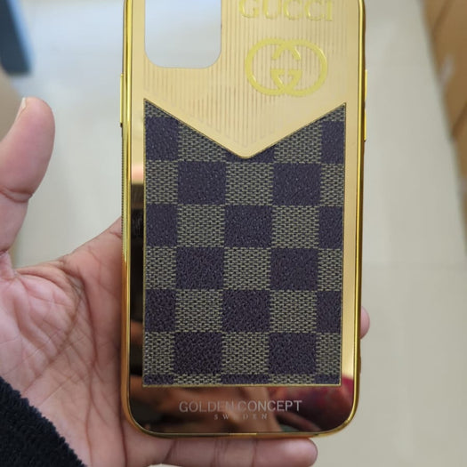 Premium Golden Luxury Back Case For iPhone 12 Pro Max