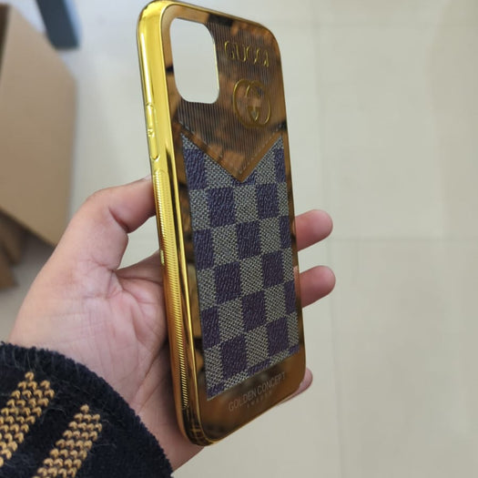 Premium Golden Luxury Back Case For iPhone 12 Pro Max