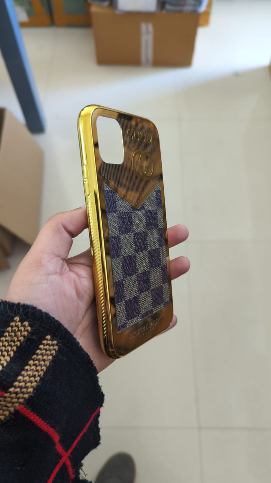 Premium Golden Luxury Back Case For iPhone 12 Pro Max