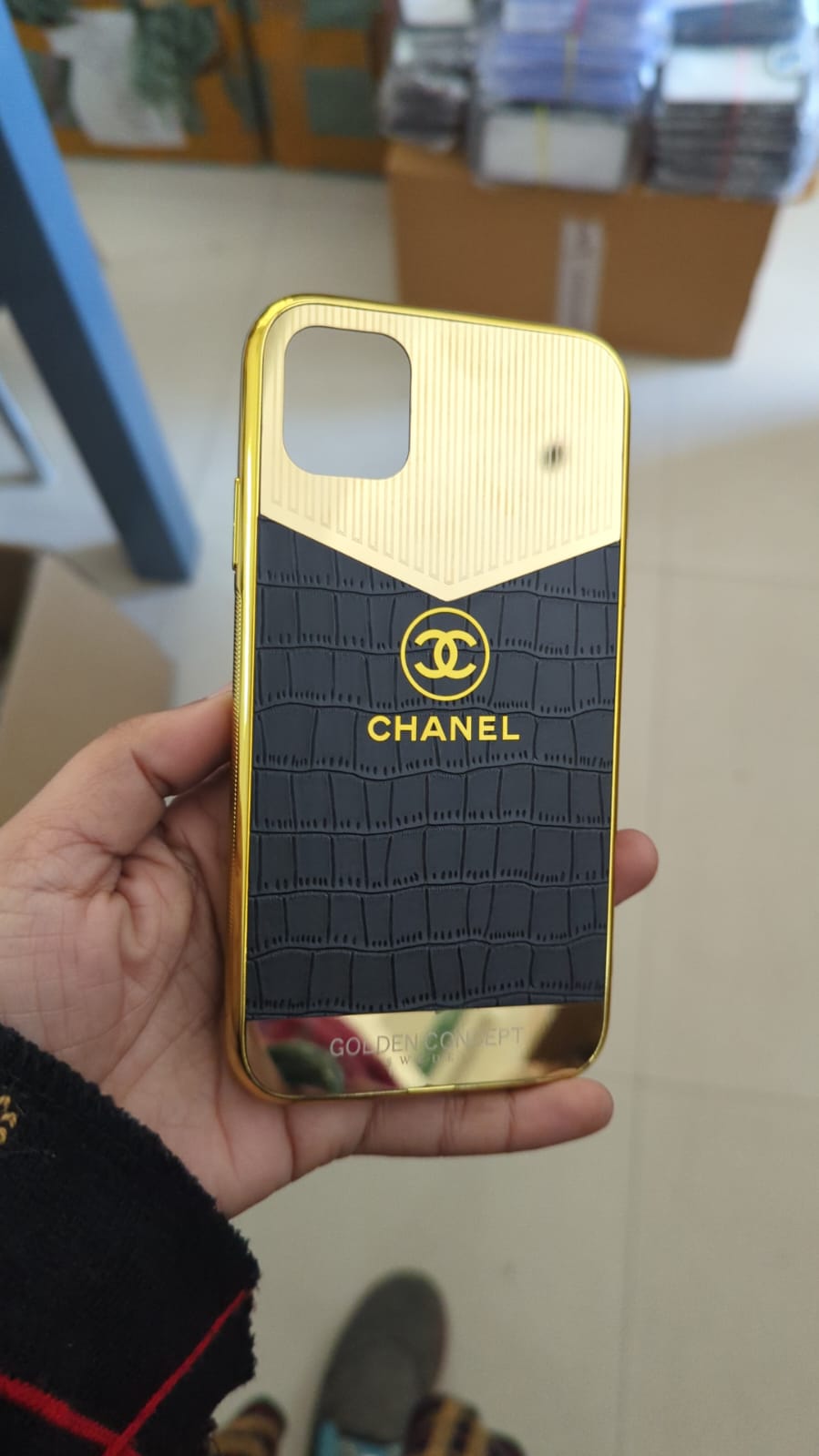 Premium Golden Luxury Back Case For iPhone 12 Pro