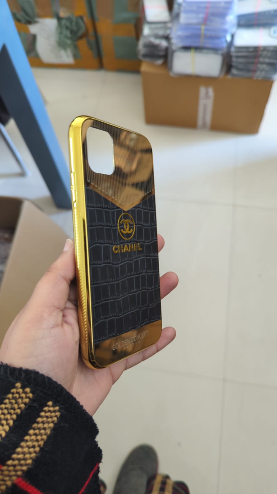 Premium Golden Luxury Back Case For iPhone 12 Pro