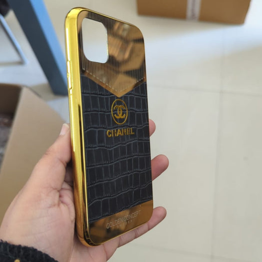 Premium Golden Luxury Back Case For iPhone 12 Pro Max