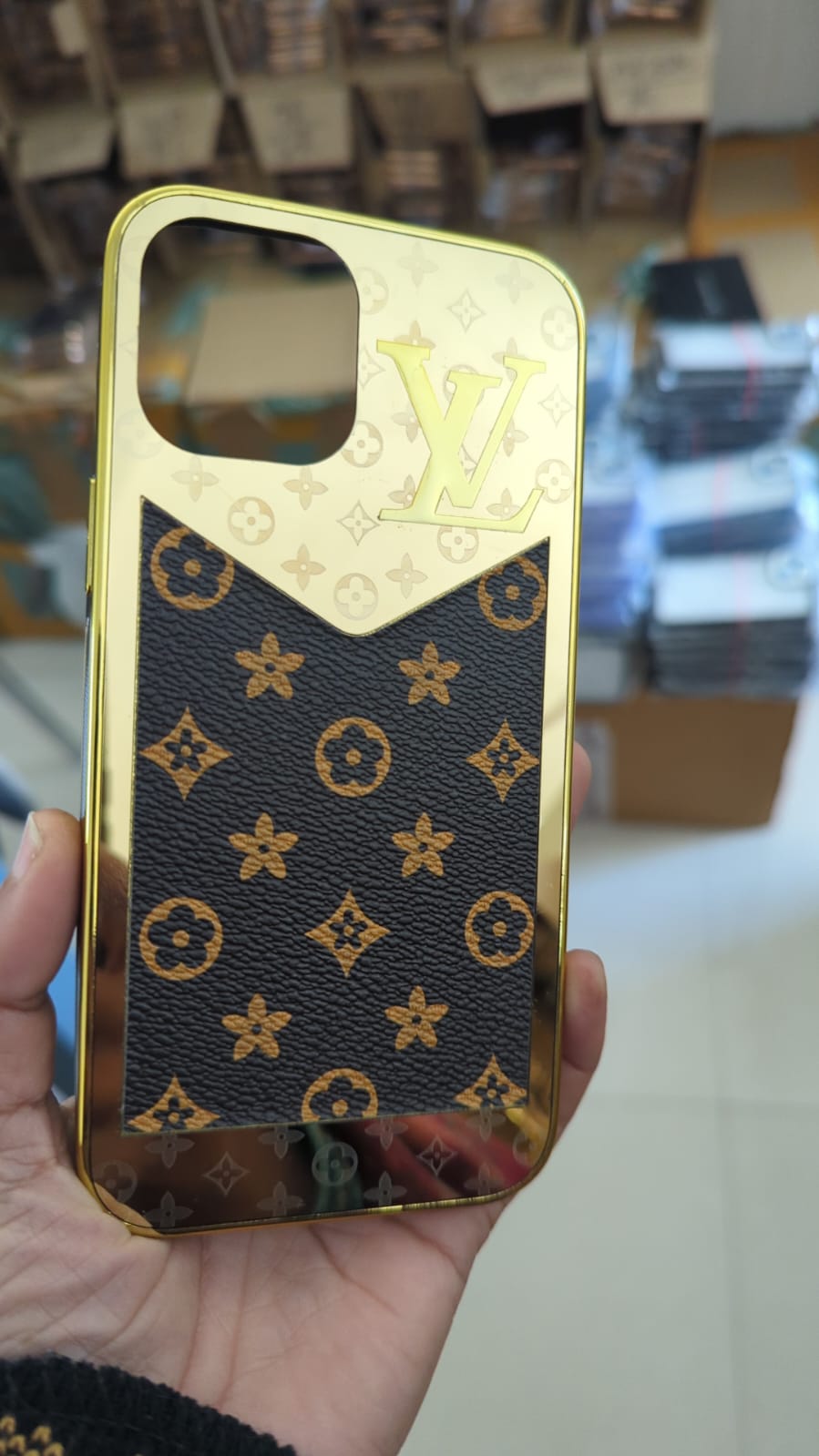 Premium Golden Luxury Back Case For iPhone 12 Pro Max