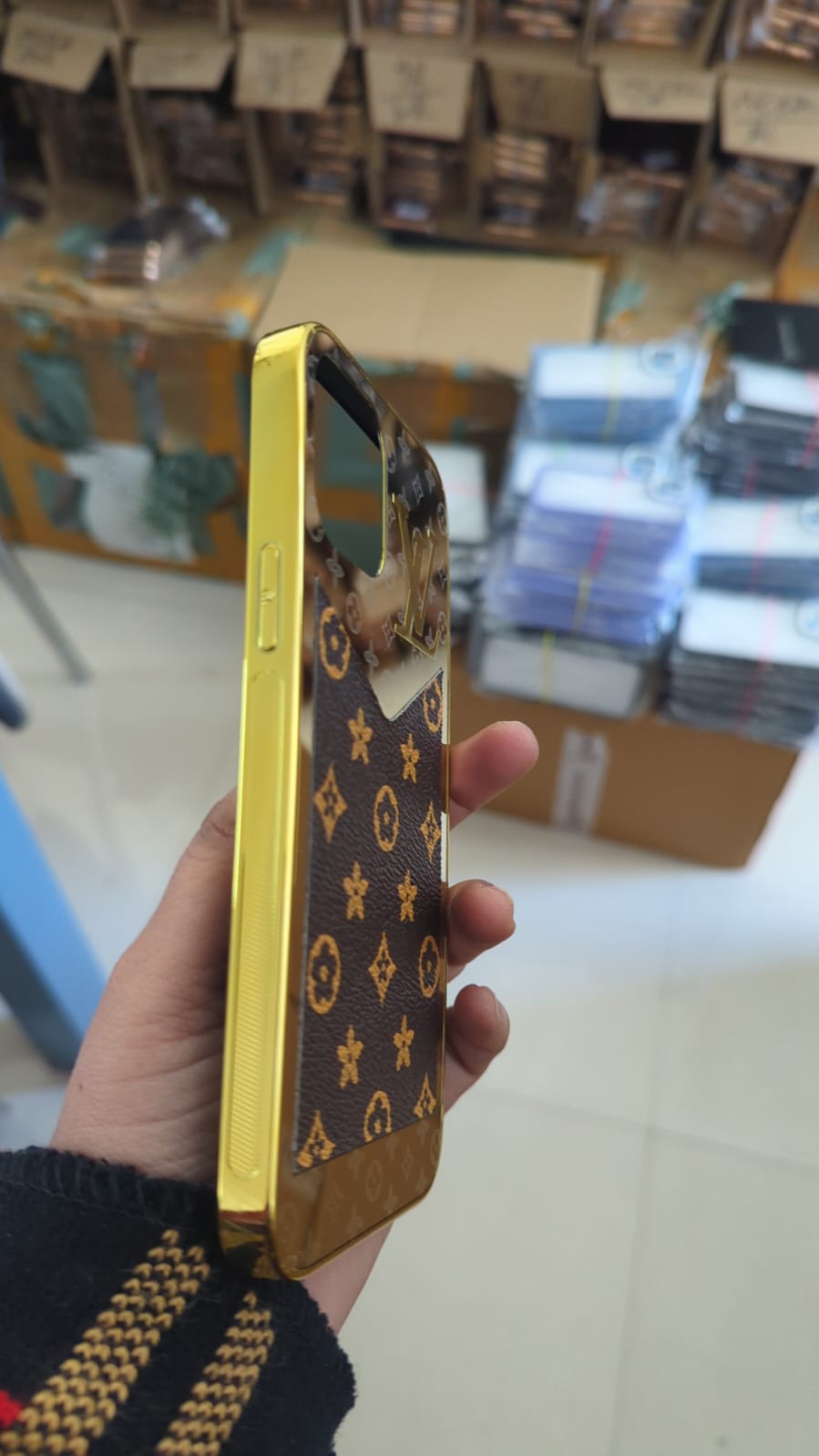 Premium Golden Luxury Back Case For iPhone 12 Pro