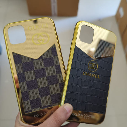 Premium Golden Luxury Back Case For iPhone 12 Pro