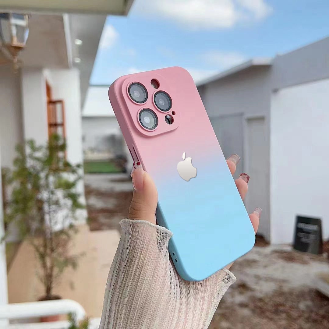 Premium Matte Polycarbonate Multicolour Case With Logo For iPhone 14 Plus