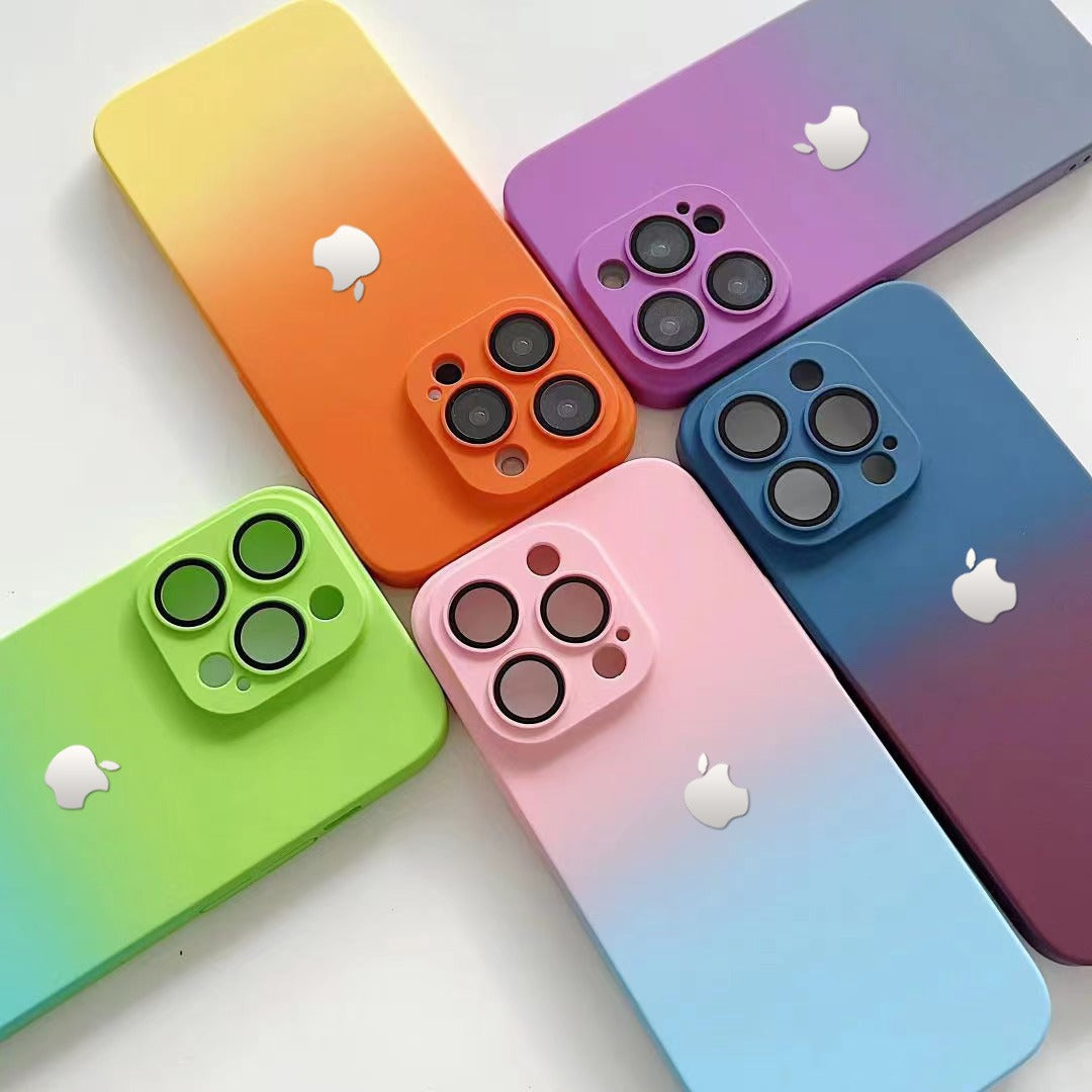 Premium Matte Polycarbonate Multicolour Case With Logo For iPhone 14 Series
