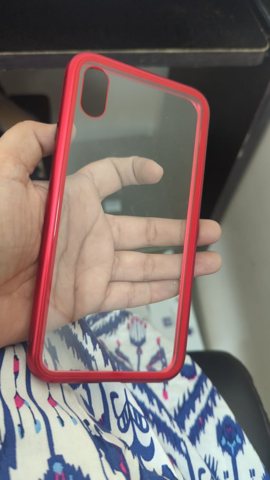 Electronic Auto Fit Back Glass Magnetic Case For iPhone XS Max