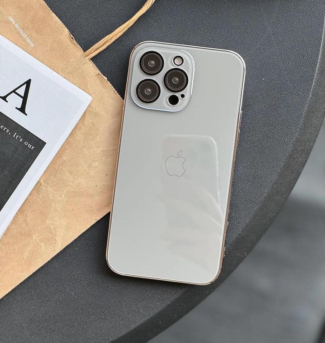 New Prism Premium Glass Logo Back Case For iPhone 15 Pro Max