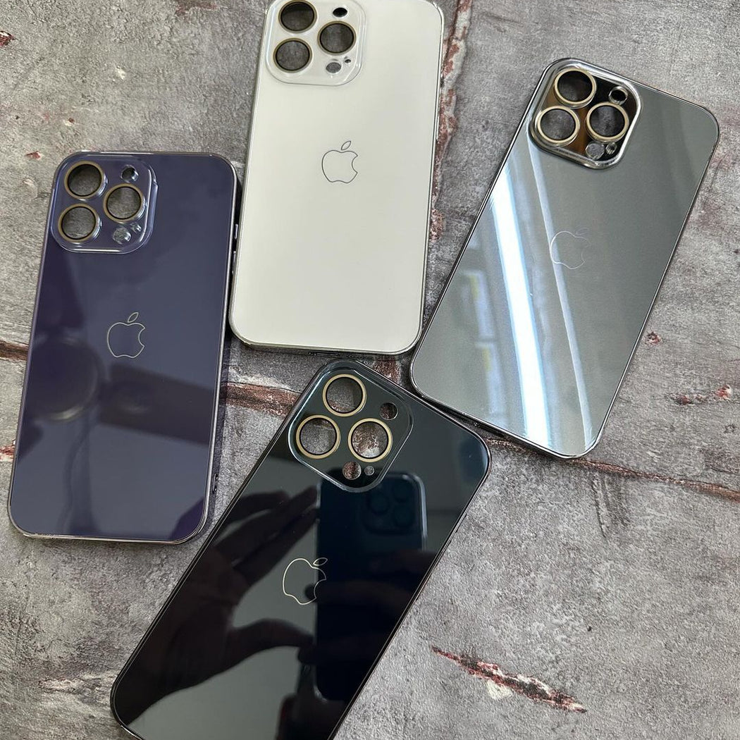 New Prism Premium Glass Logo Back Case For iPhone 15 Pro Max