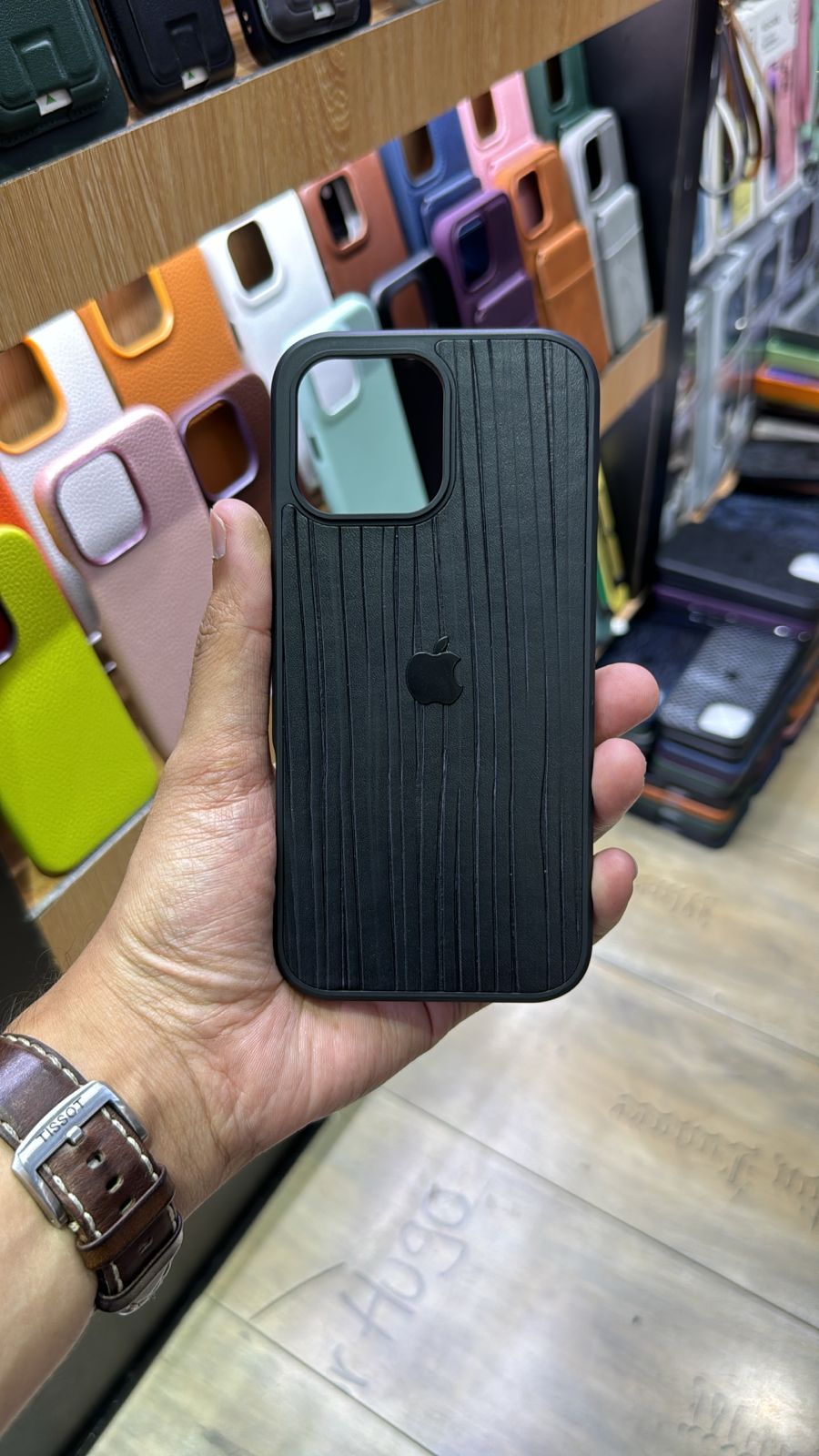 Luxury Leather Logo Case For iPhone