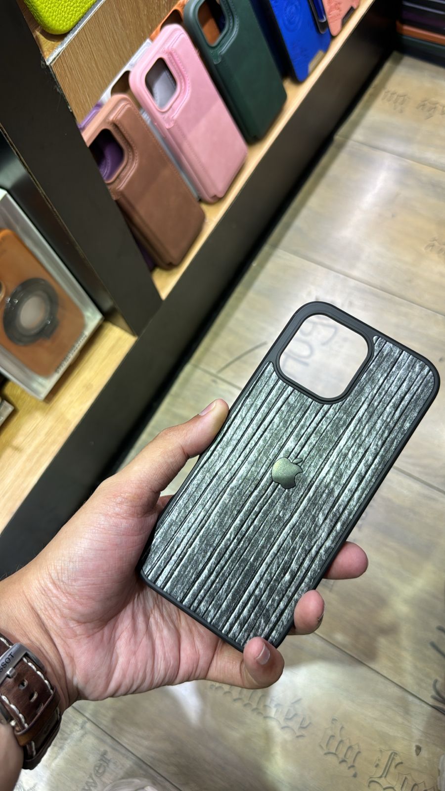 Luxury Leather Logo Case For iPhone