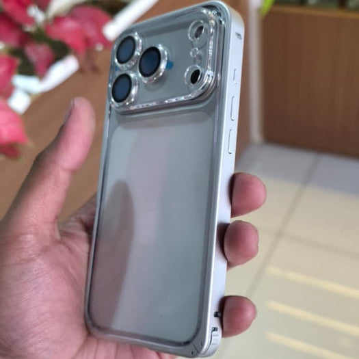 Transparent Metal Bumper Case For iPhone 17 Series