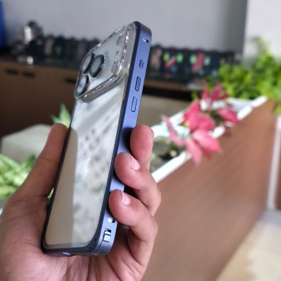 Transparent Metal Bumper Case For iPhone 17 Series