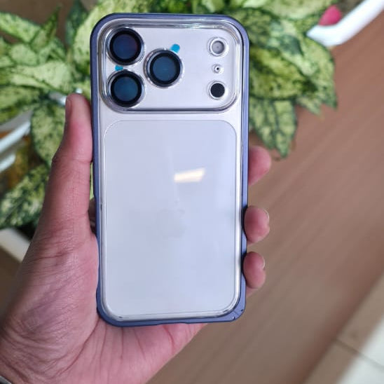 Transparent Metal Bumper Case For iPhone 17 Series