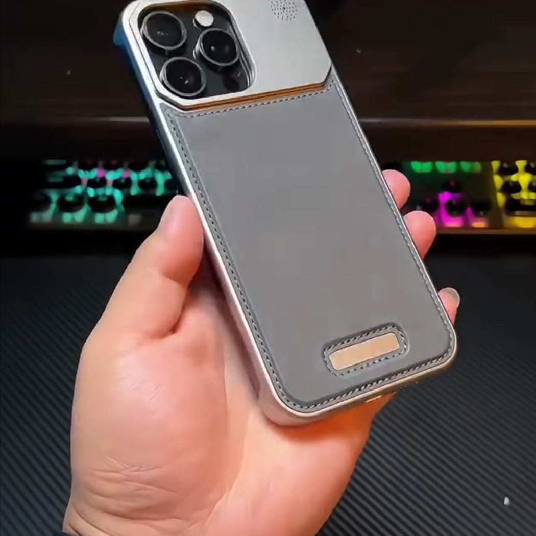 Premium Metallic Leather Case For iPhone 16 Series