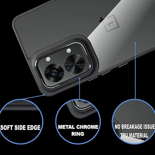 Luxury Plating Metal Camera Ring Transparent Case Oneplus Nord CE 2 Lite