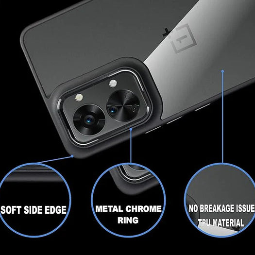 Luxury Plating Metal Camera Ring Transparent Case Oneplus Nord CE 2 Lite