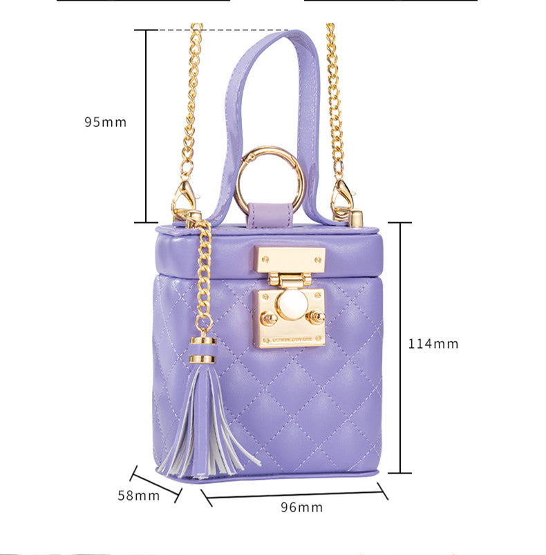 Luxury Leather Bag Metal Long Chain Case for Samsung Galaxy Z Flip 5