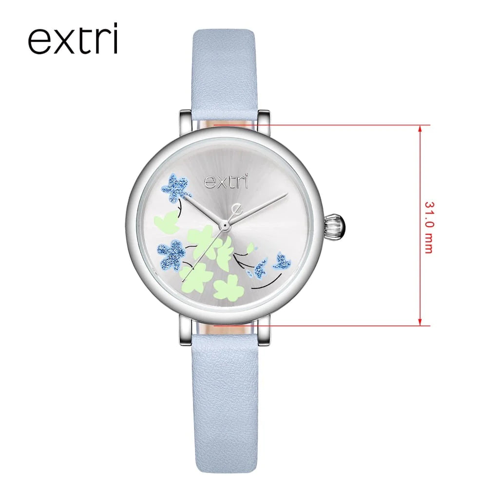 Floral Analog Wristwatch