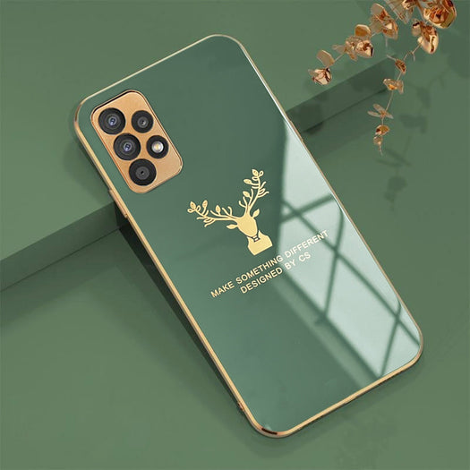 Luxury Electroplated Silicon Deer Back Case For Samsung Galaxy A52s 5G