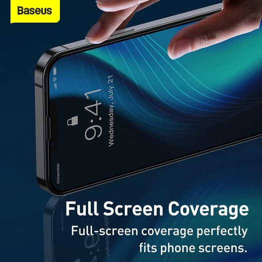 Baseus Edge to Edge Full Screen Temper Glass Screen Protector for Apple iPhone 13 Series - Premium Cases