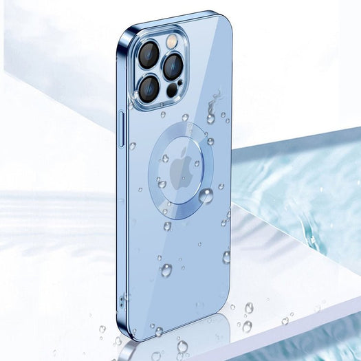 The Premium Electroplated Square Silicon Clear Camera Protection Back Case Cover For iPhone 13 Pro Max