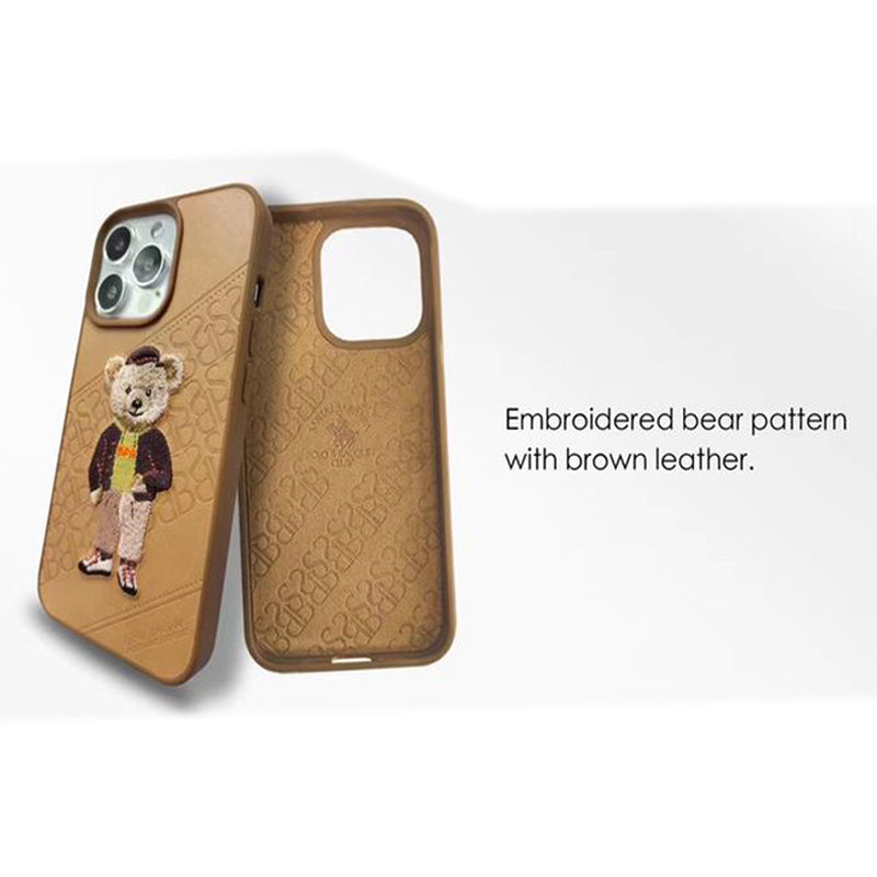 Santa Barbara Crete Series Polo Bear Genuine Leather Case For iPhone 13
