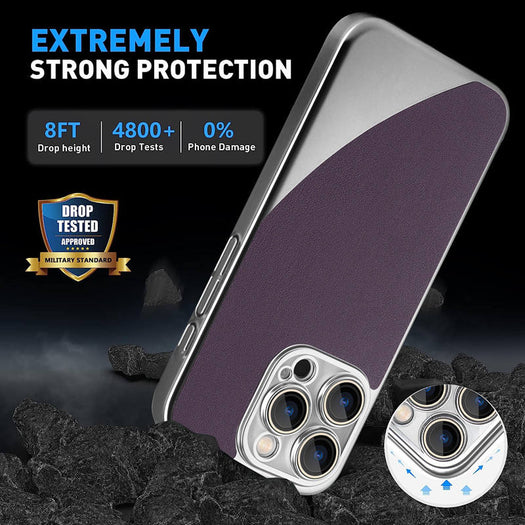 Ultra Thin Business Leather With Camera Protective Lens Case For iPhone