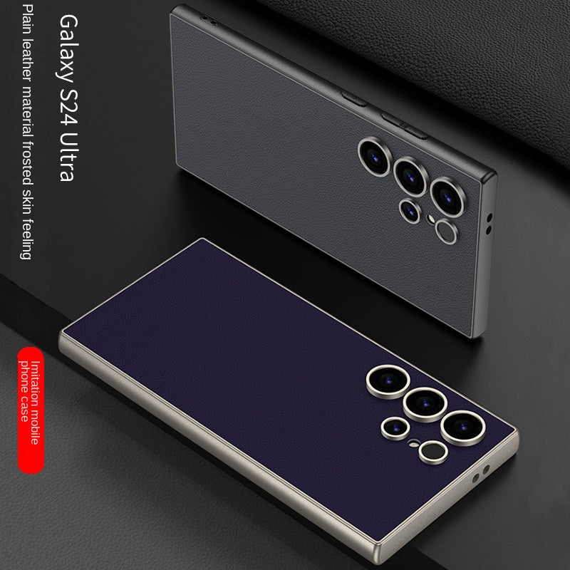 Matte Leather Phone Case For Samsung Galaxy S24 Ultra