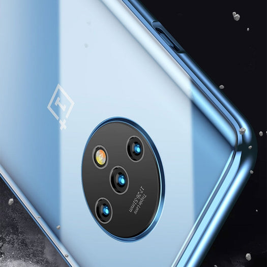 Electronic Auto Fit Double Glass Magnetic Case For One Plus 7T