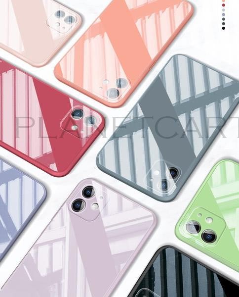 Special Edition Glossy Silicone Soft Edge Back Case with Camera Protection For iPhone 12 Pro Max