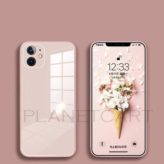 Special Edition Glossy Silicone Soft Edge Back Case with Camera Protection For iPhone 12 Pro